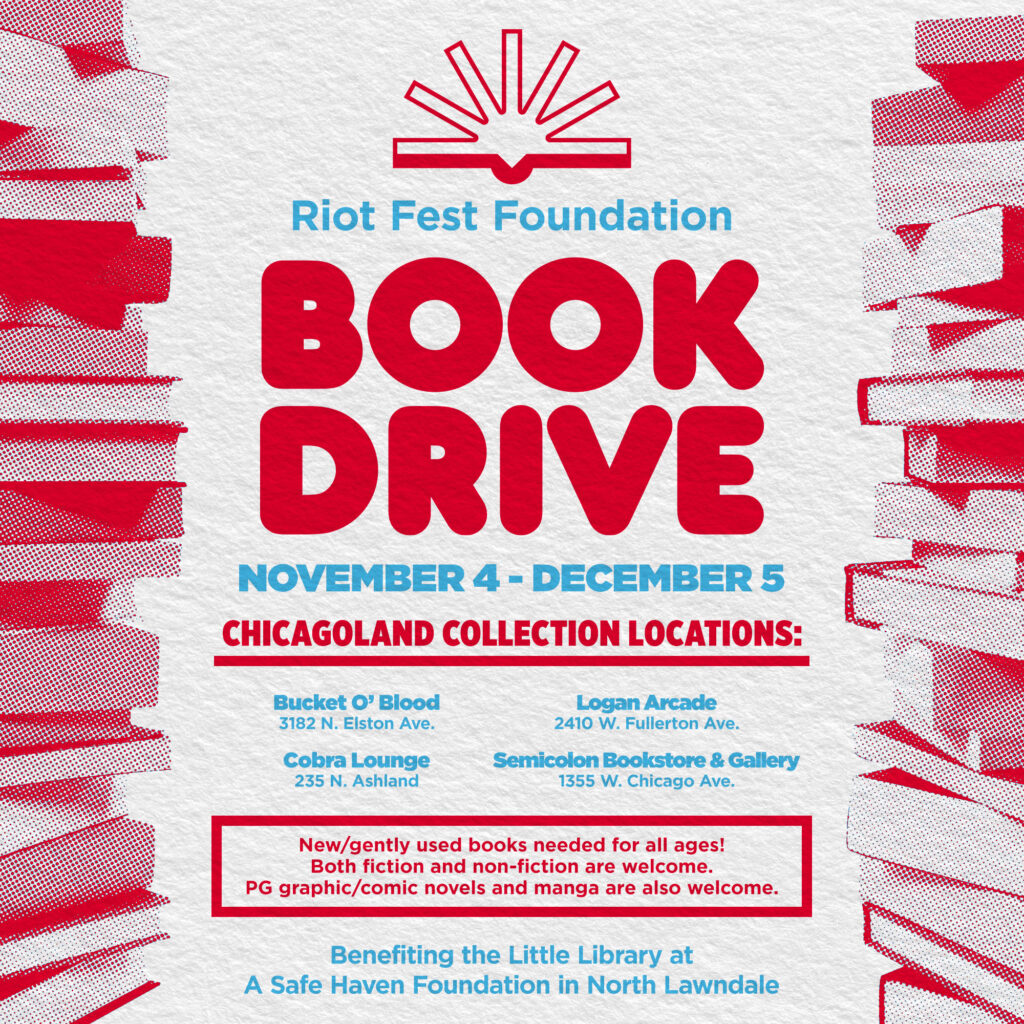 Riot Fest Foundation Book Drive