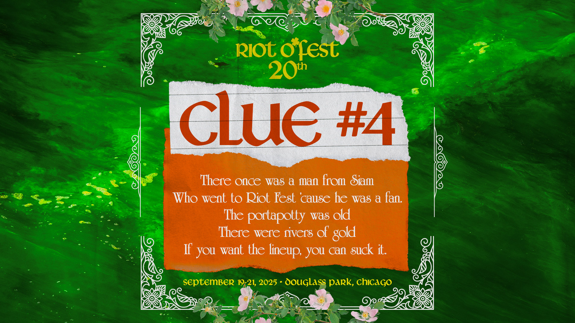 Riot Fest 2026 Lineup Clue #1 - Riot Fest