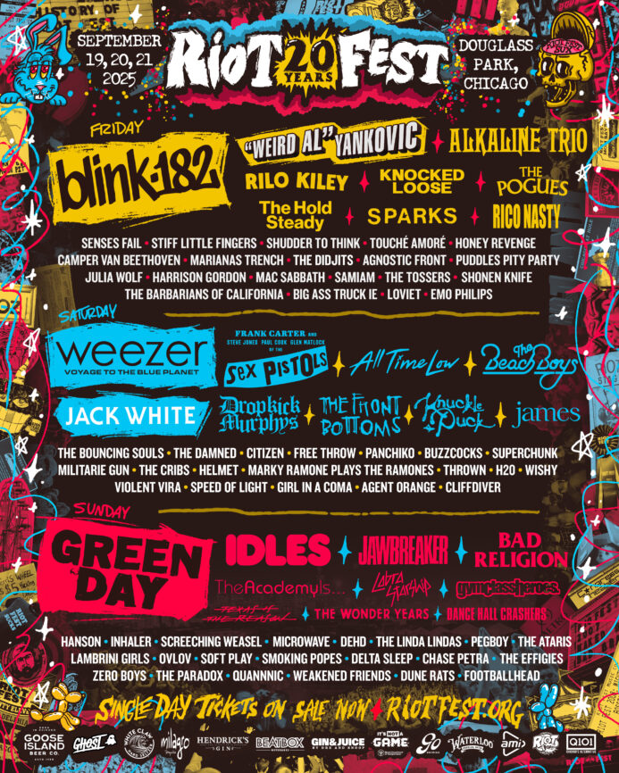 Riot Fest 2025 Single Day Lineup - Riot Fest