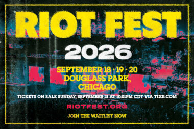 Riot Fest 2026. On Sale Now.