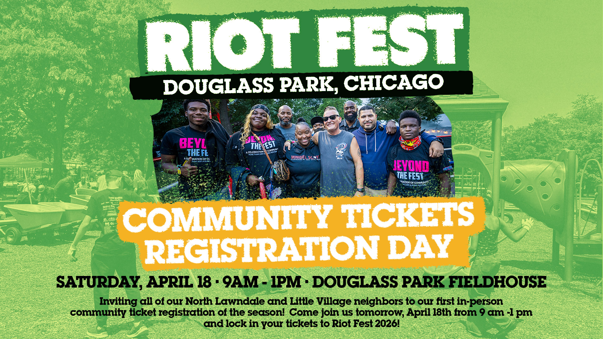 Community Ticket Registration April 18th