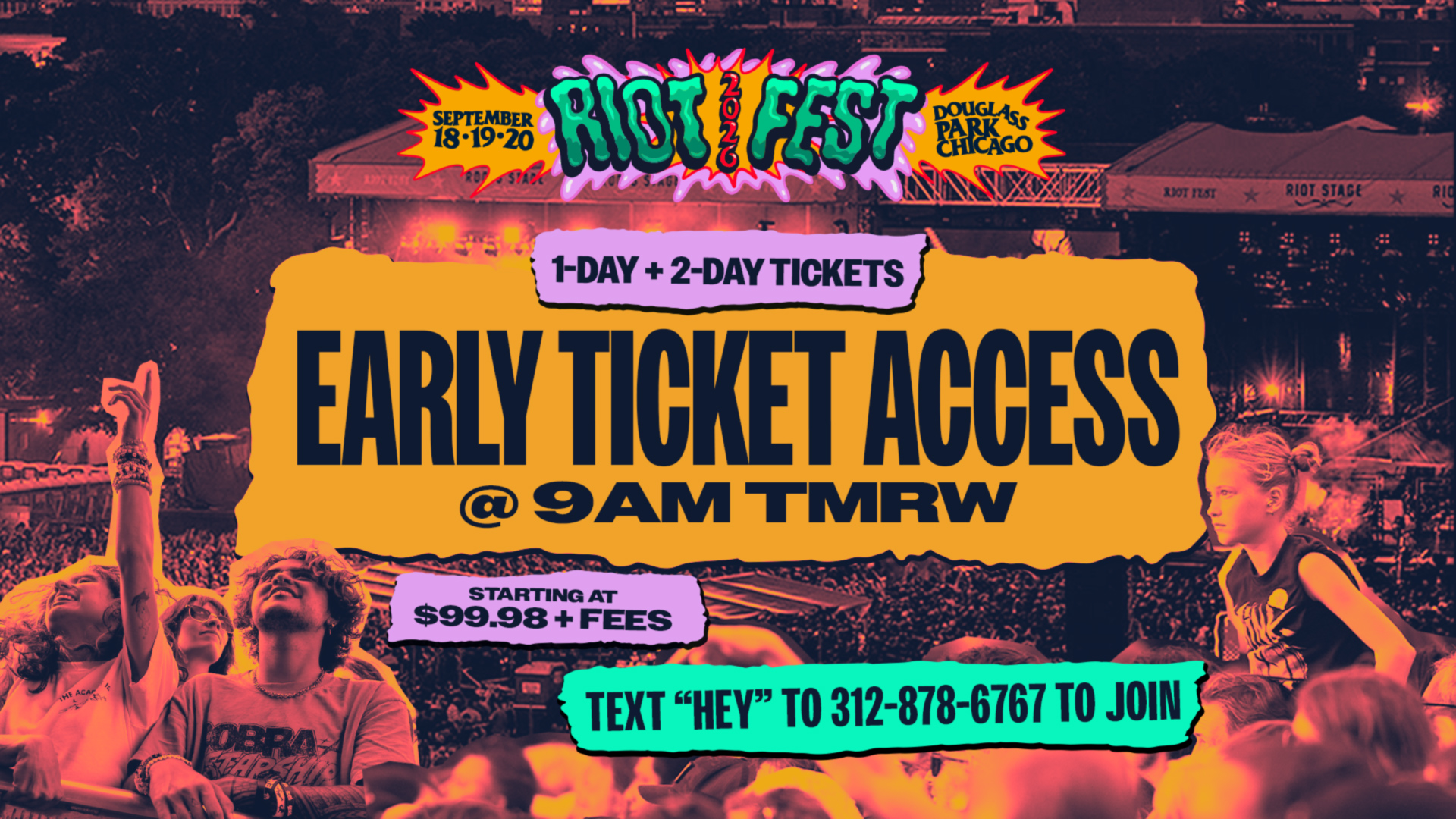 Sign Up for Early Ticket Access & Tickets On Sale Tomorrow - Riot Fest