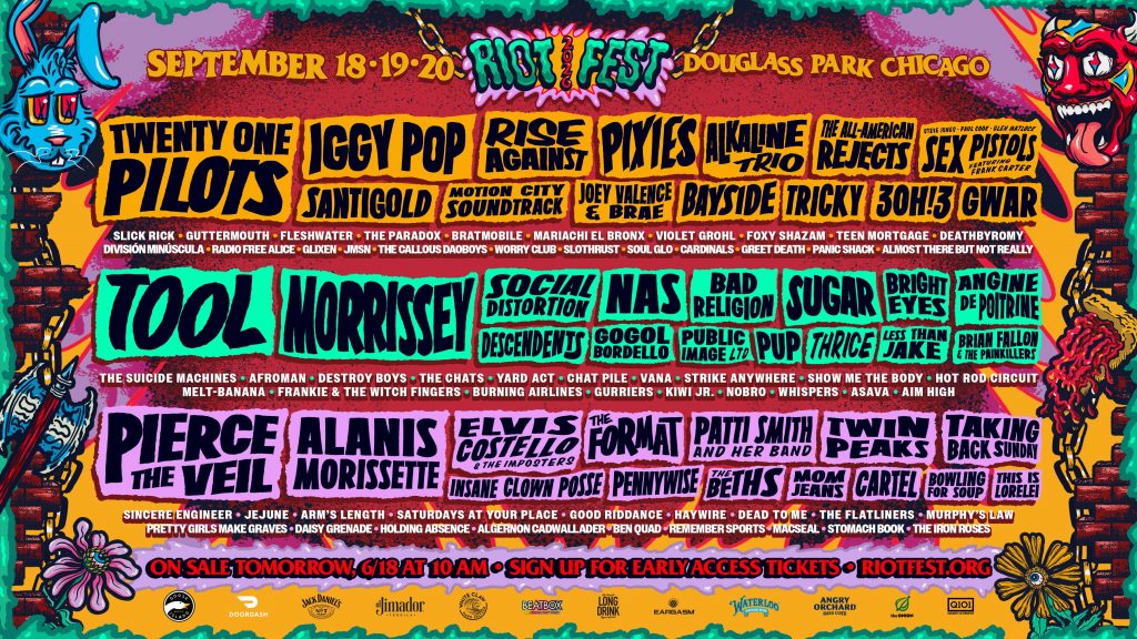 Riot Fest 2026 Single Day Lineup