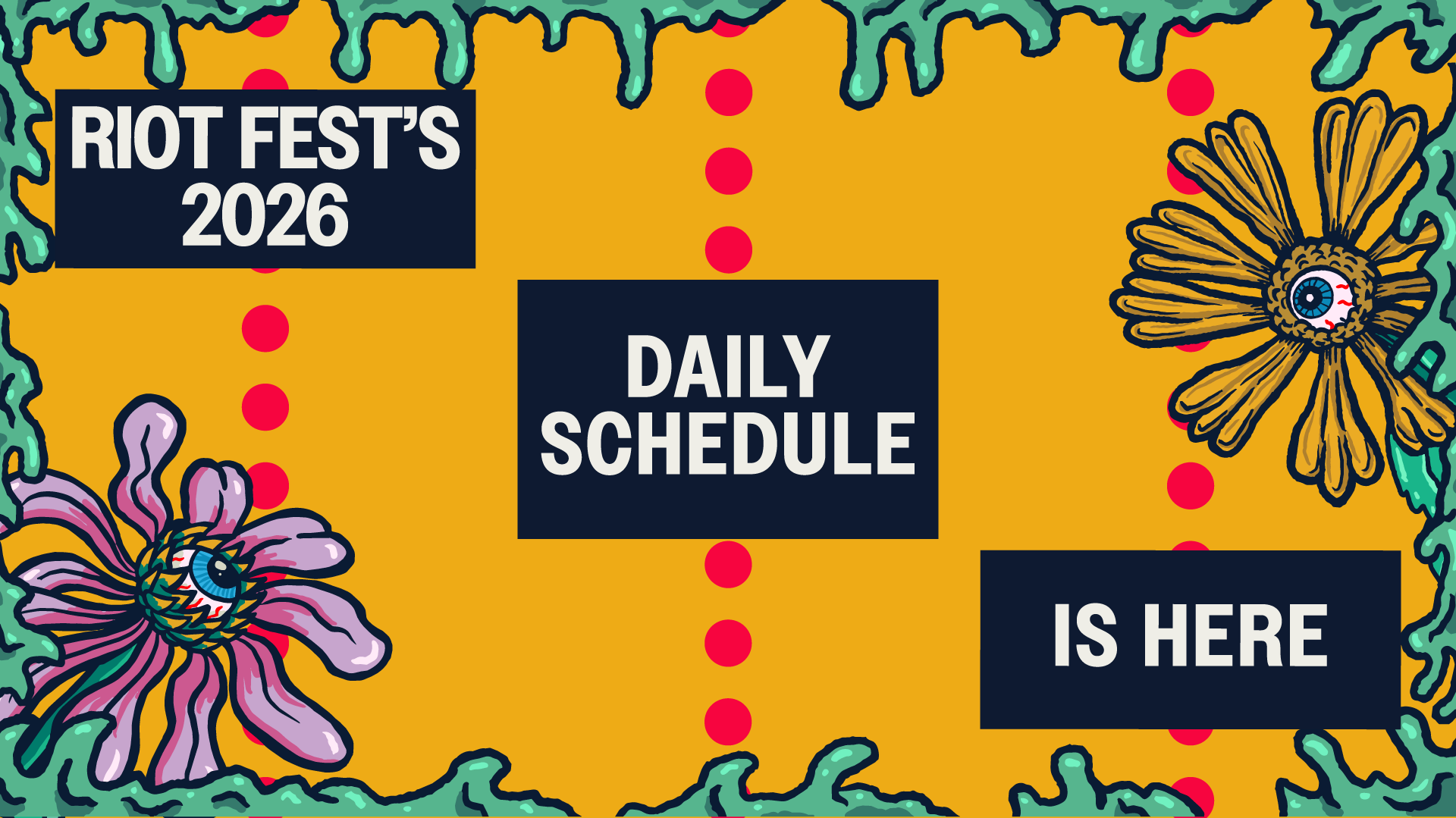 The Riot Fest 2026 Schedule is Here.