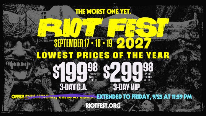 Riot Fest 2027 Presale Extended